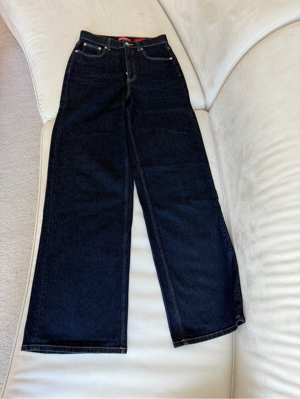 SPANX Dark Indigo Wide-Leg Jeans